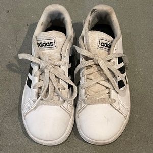 Adidas kids white sneakers size 13K